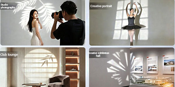 Dimmable Gobo Projector with Stand: Multi-Functional Logo Lights &amp; Live Stream Background Lighting for Photography