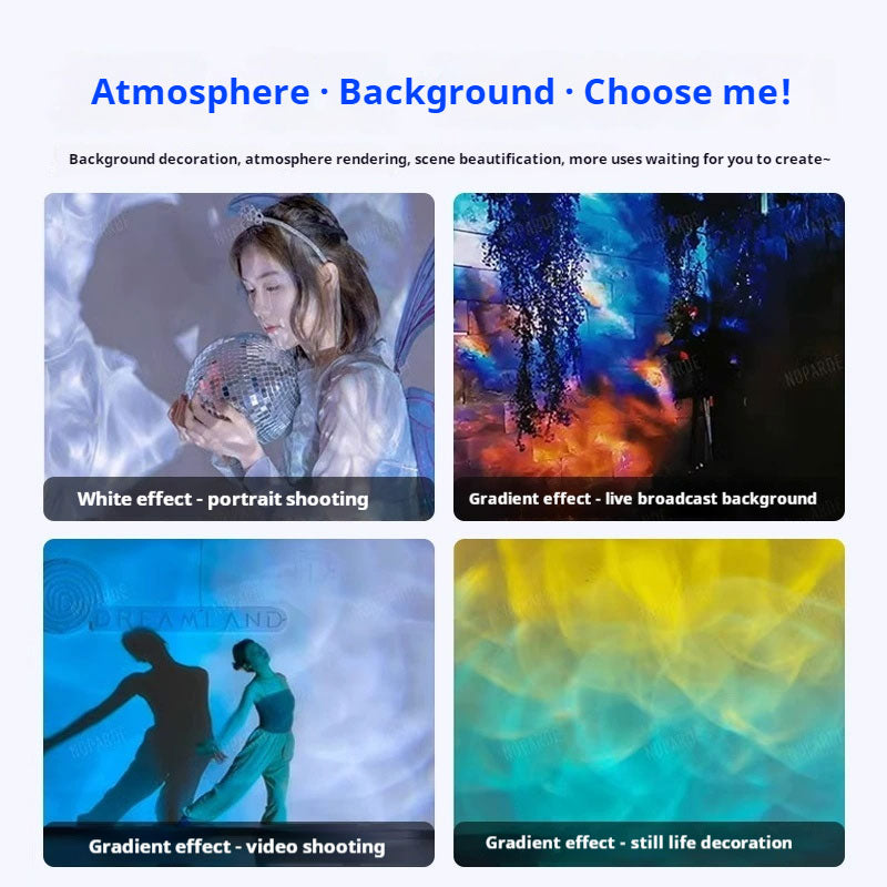 High-End Dynamic Water Ripple Ambience Light | HD Projection, Easy Setup for Indoor Wall Decor & Party Vibes