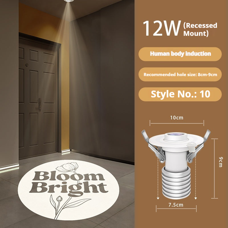 Personalized Entry Door Projection Light | Custom Plant Patterns for Natural Foyer Vibes