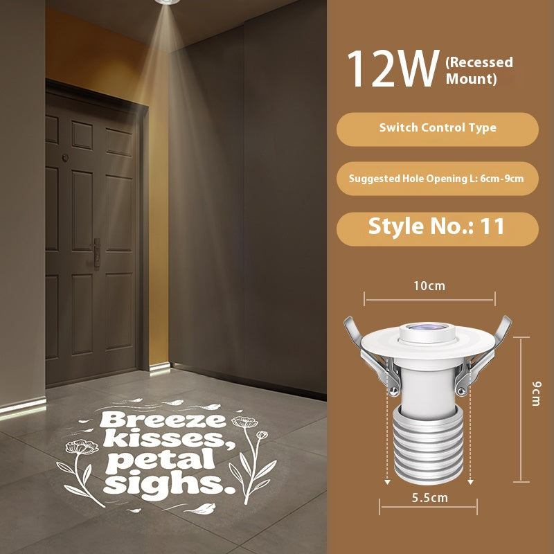 Personalized Entry Door Projection Light | Custom Plant Patterns for Natural Foyer Vibes