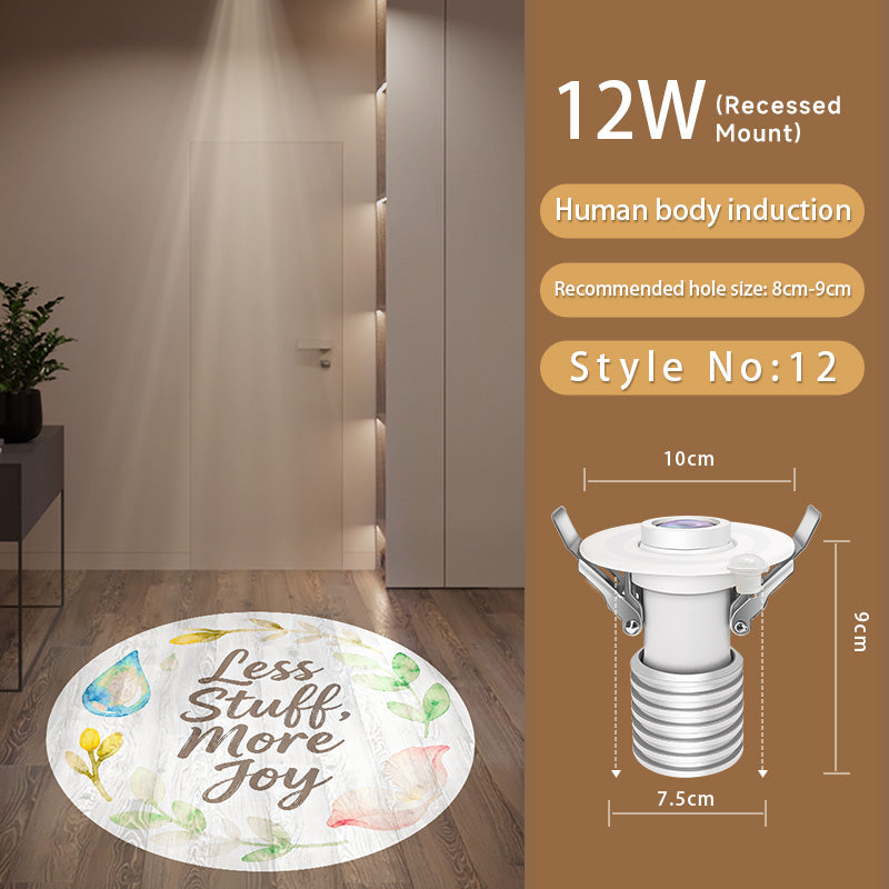 "Less Stuff, More Joy" Projection Light | Live Simply Love Fully for Cozy Minimalist Home Vibes