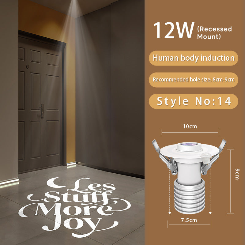 "Less Stuff, More Joy" Projection Light | Live Simply Love Fully for Cozy Minimalist Home Vibes