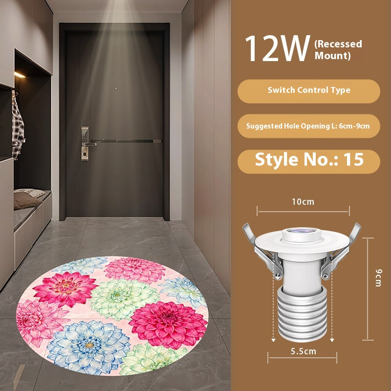 Personalized Entry Door Projection Light | Custom Plant Patterns for Natural Foyer Vibes