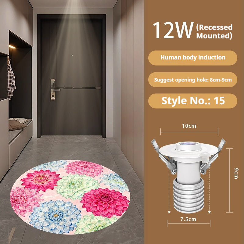 Personalized Entry Door Projection Light | Custom Plant Patterns for Natural Foyer Vibes