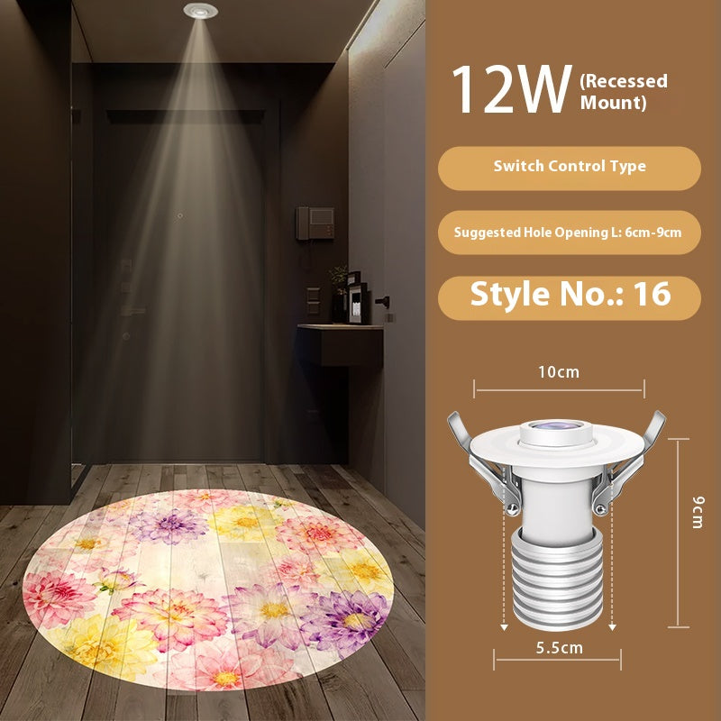 Personalized Entry Door Projection Light | Custom Plant Patterns for Natural Foyer Vibes