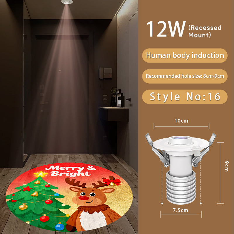 Christmas Gobo Projector: Snowflake/Tree Patterns – Works Quickly for Festive Decor