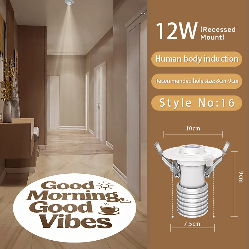 Entryway Ambient Projection Light | "Small Joys" Phrases & Vibes for Cozy Home Entry