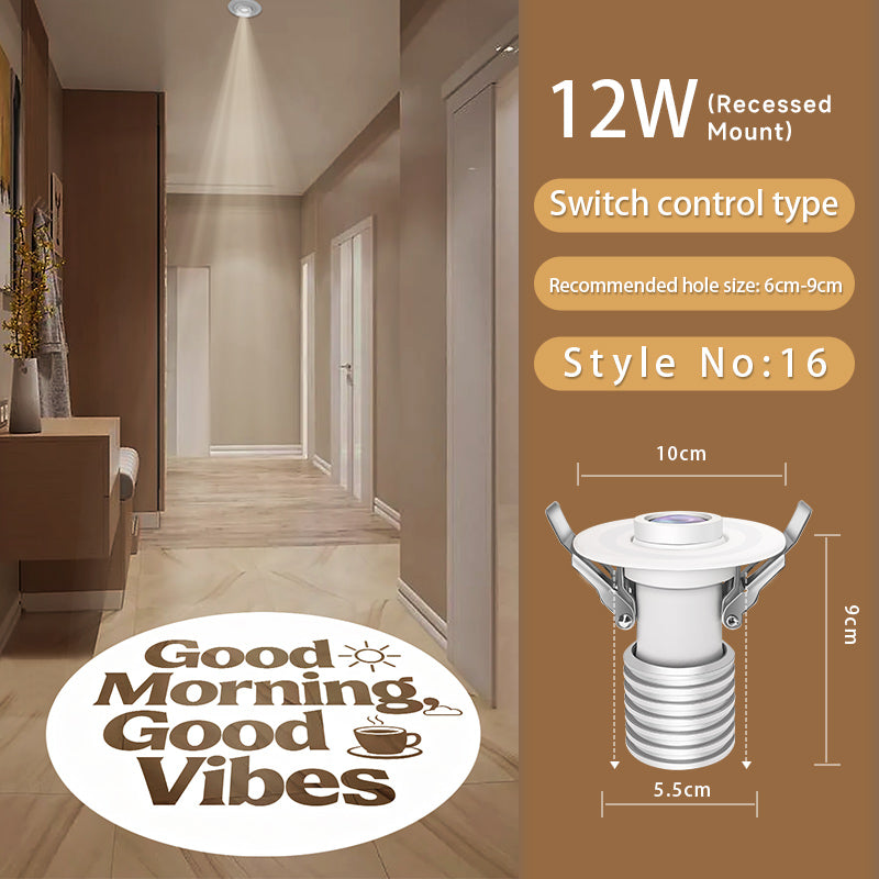 Entryway Ambient Projection Light | "Small Joys" Phrases & Vibes for Cozy Home Entry