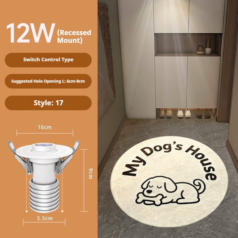 Foyer Custom Lighting Pet-Friendly Home Ambiance Projector:Fur Babies Welcome My Dog’s House Paw Cat Wheel