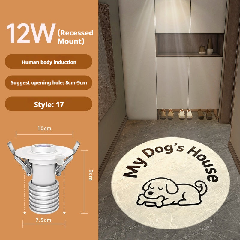 Foyer Custom Lighting Pet-Friendly Home Ambiance Projector:Fur Babies Welcome My Dog’s House Paw Cat Wheel