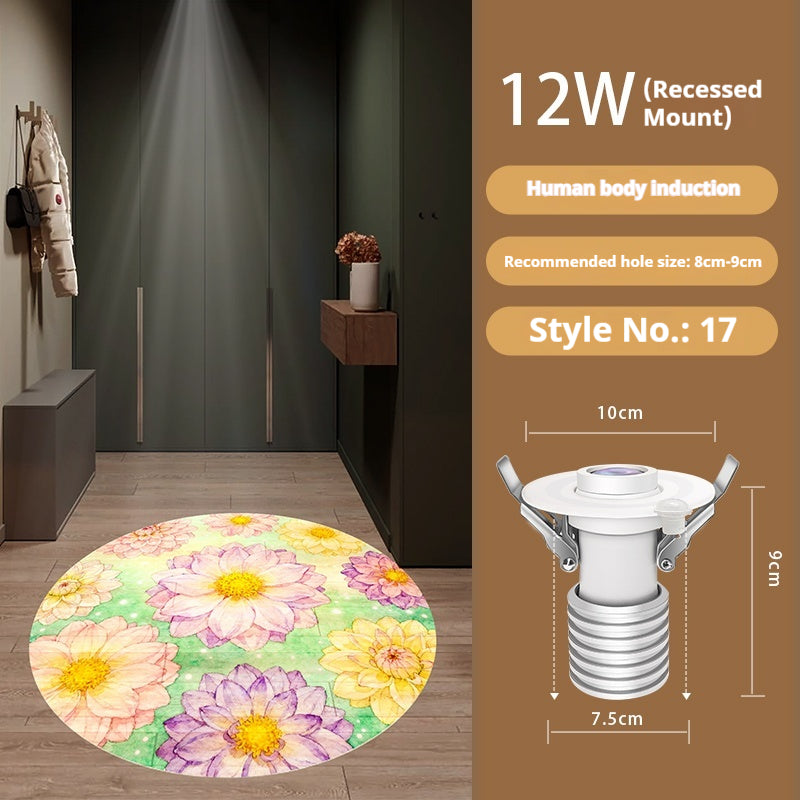 Personalized Entry Door Projection Light | Custom Plant Patterns for Natural Foyer Vibes