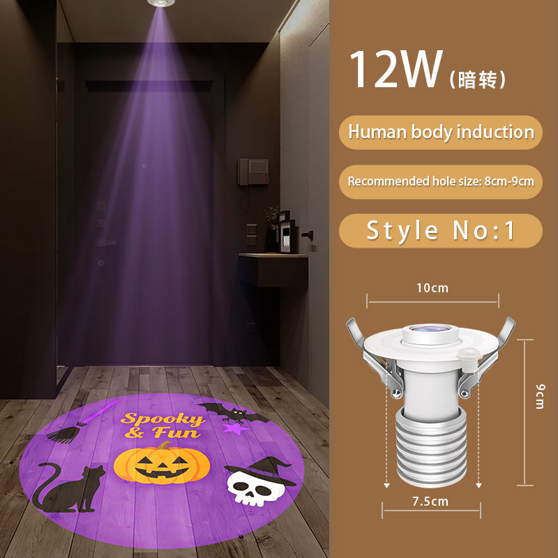 Gobo Projector for Halloween: Orange/Black Effects for Indoor Haunts