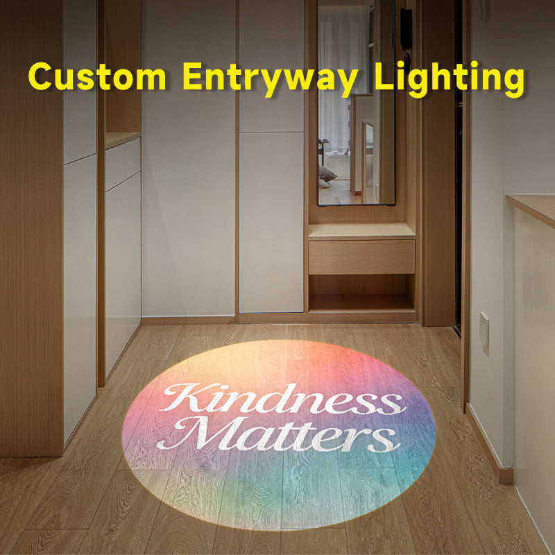 "Less Stuff, More Joy" Projection Light | Live Simply Love Fully for Cozy Minimalist Home Vibes