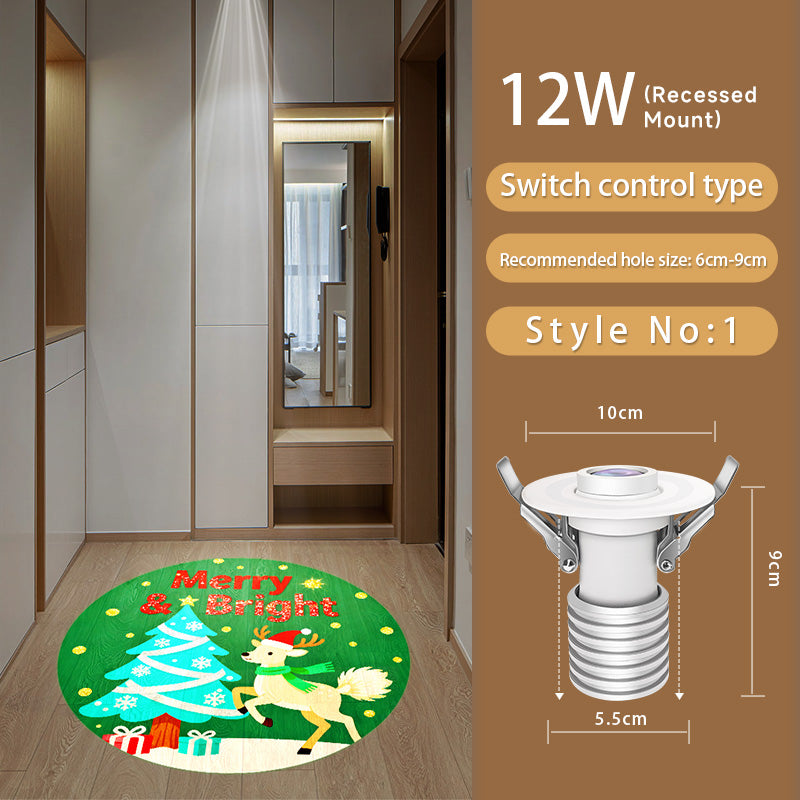 Christmas Gobo Projector: Snowflake/Tree Patterns – Works Quickly for Festive Decor