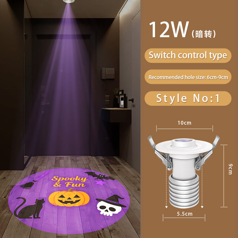 Gobo Projector for Halloween: Orange/Black Effects for Indoor Haunts