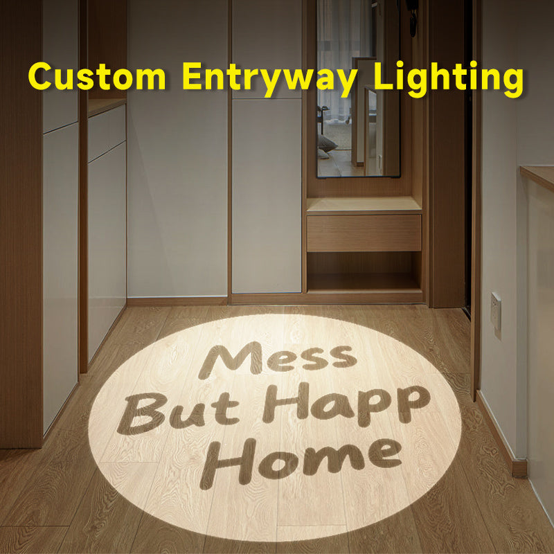 Entry Door Custom Light Fixtures Fun Personalized Projection Light:No Shoes No Shirts No Judgment Wipe Your Paws for Cool Vibes