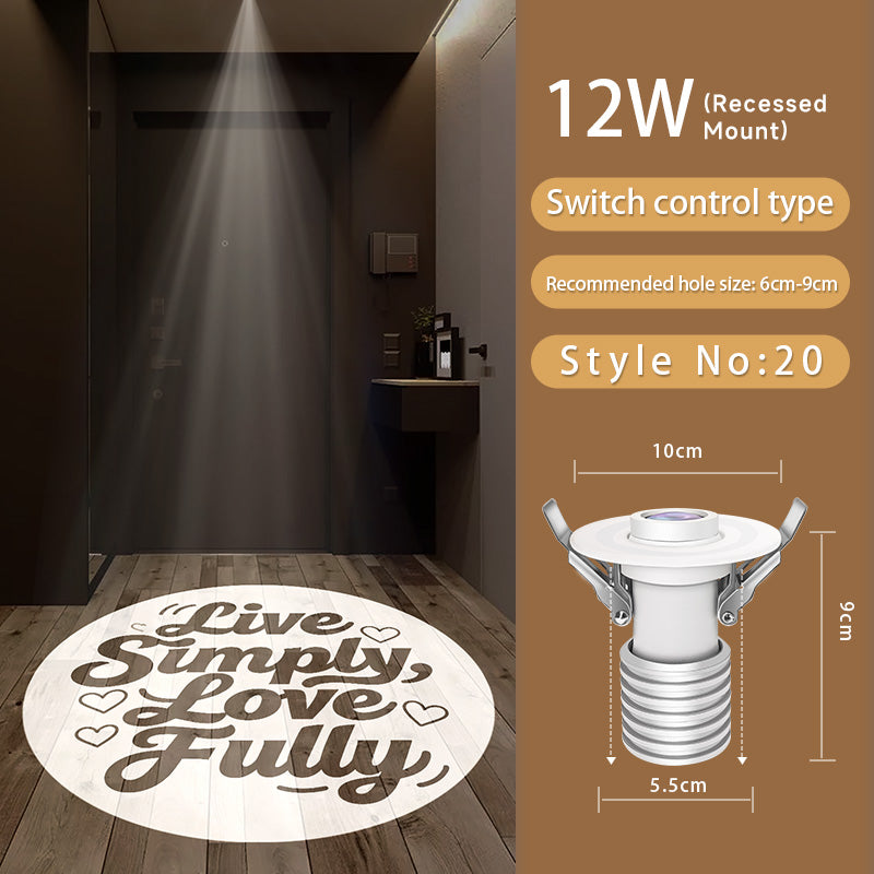 "Less Stuff, More Joy" Projection Light | Live Simply Love Fully for Cozy Minimalist Home Vibes