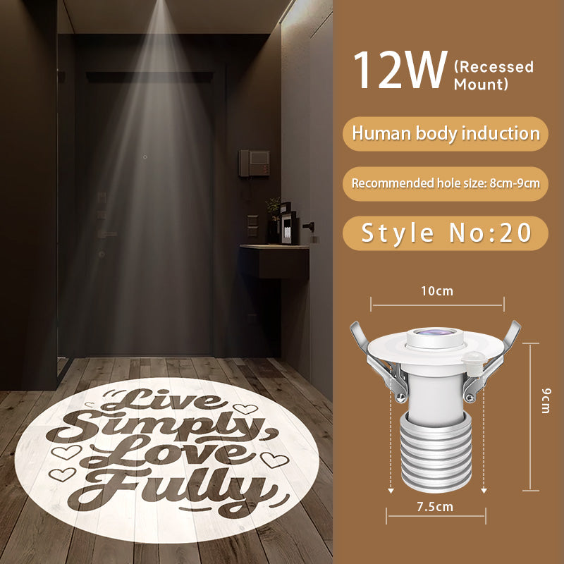"Less Stuff, More Joy" Projection Light | Live Simply Love Fully for Cozy Minimalist Home Vibes