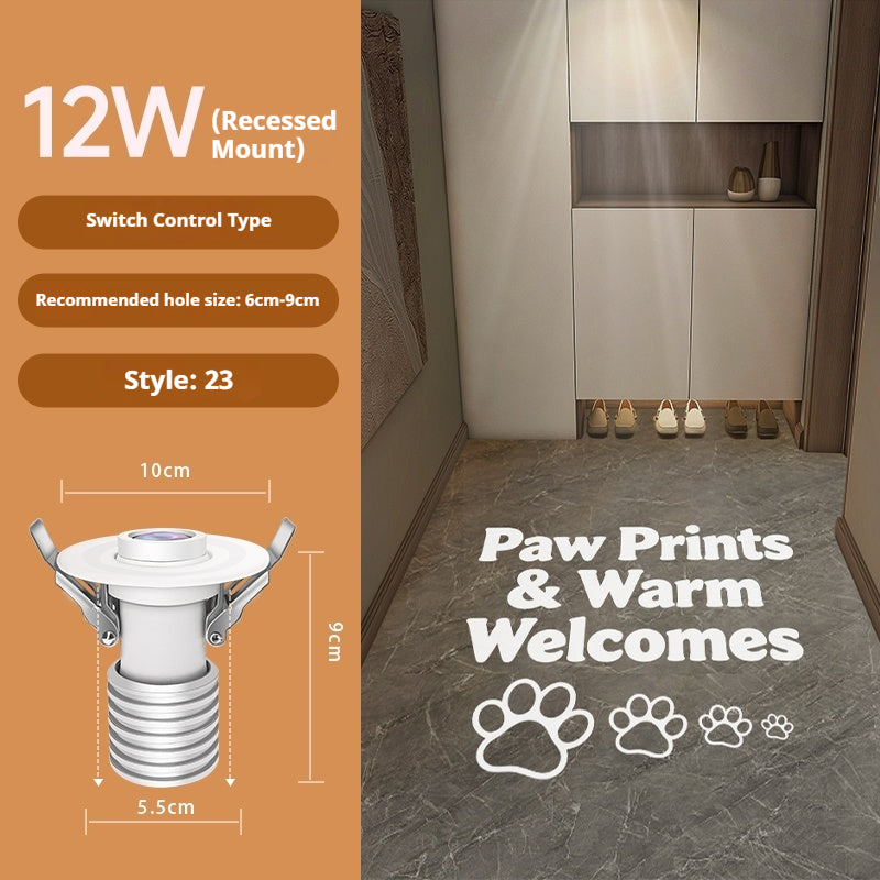 Foyer Custom Lighting Pet-Friendly Home Ambiance Projector:Fur Babies Welcome My Dog’s House Paw Cat Wheel