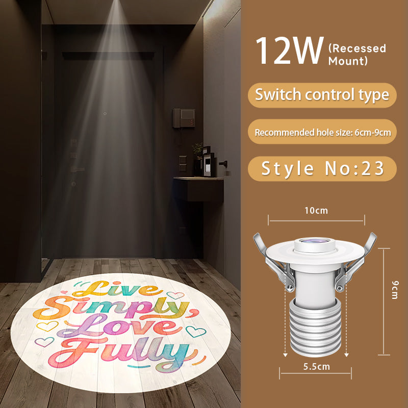 "Less Stuff, More Joy" Projection Light | Live Simply Love Fully for Cozy Minimalist Home Vibes