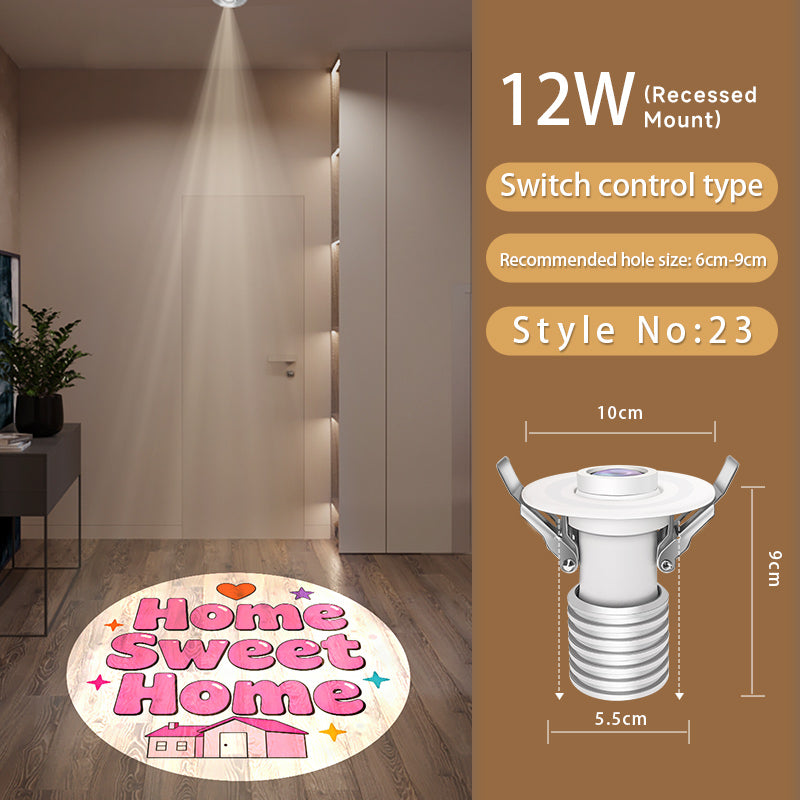 Entryway Ambient Projection Light | "Small Joys" Phrases & Vibes for Cozy Home Entry