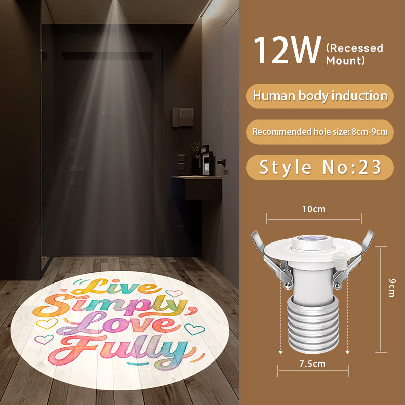 "Less Stuff, More Joy" Projection Light | Live Simply Love Fully for Cozy Minimalist Home Vibes