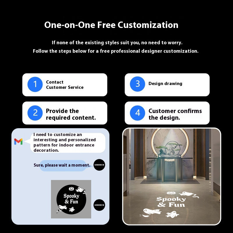 Gobo Projector for Halloween: Orange/Black Effects for Indoor Haunts