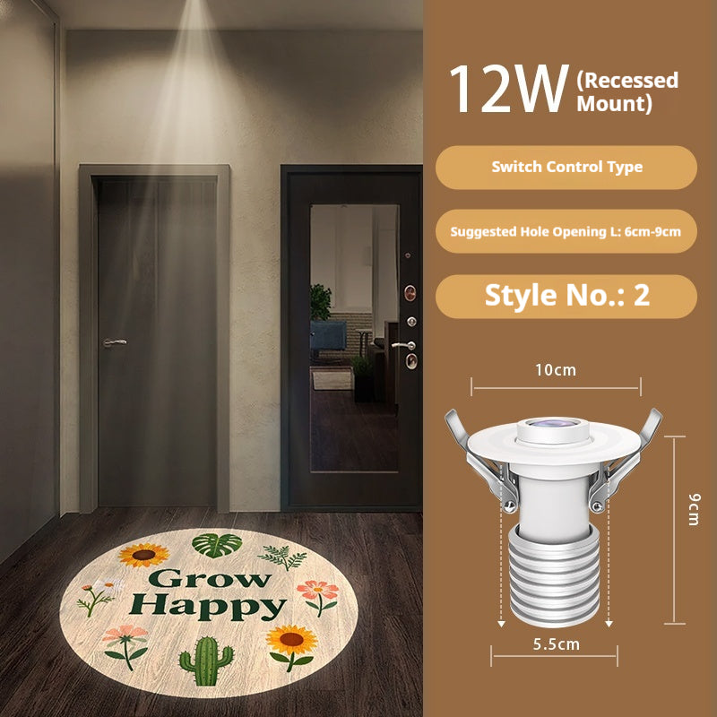 Personalized Entry Door Projection Light | Custom Plant Patterns for Natural Foyer Vibes