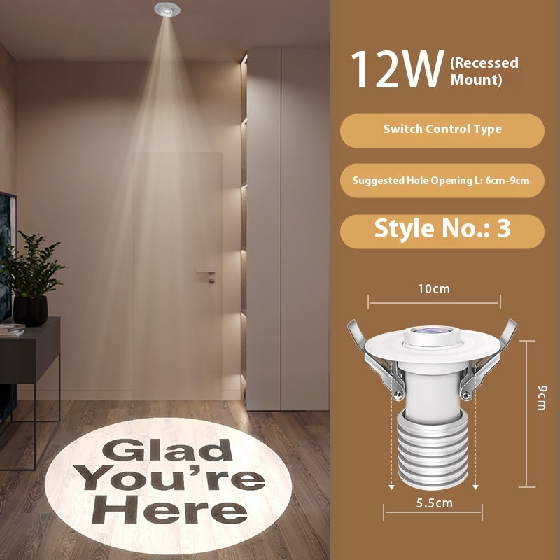 Custom entryway lighting Welcome Home Personalized Family Projection Light