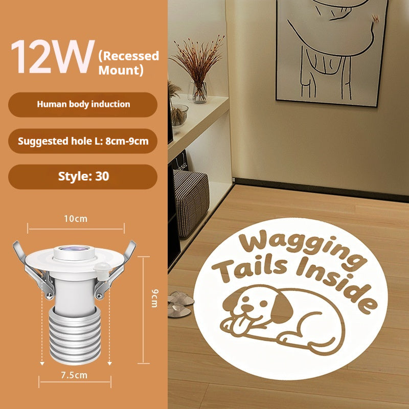 Foyer Custom Lighting Pet-Friendly Home Ambiance Projector:Fur Babies Welcome My Dog’s House Paw Cat Wheel