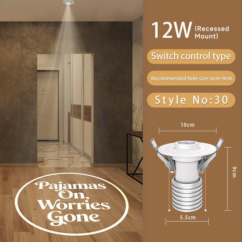 Entryway Ambient Projection Light | "Small Joys" Phrases & Vibes for Cozy Home Entry