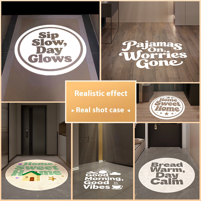 Entryway Ambient Projection Light | "Small Joys" Phrases & Vibes for Cozy Home Entry