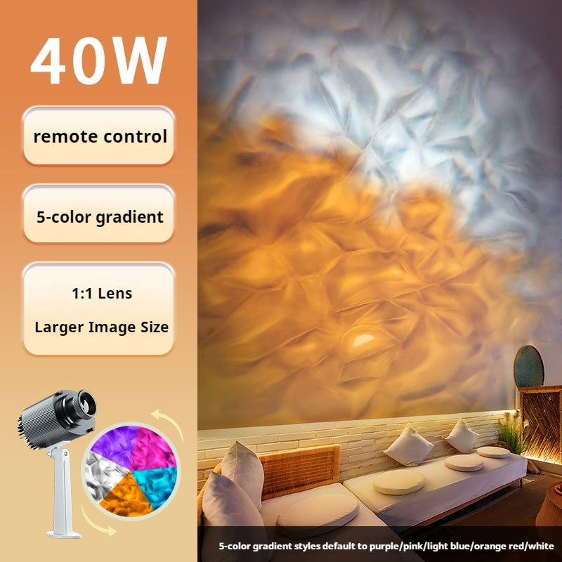 High-End Dynamic Water Ripple Ambience Light | HD Projection, Easy Setup for Indoor Wall Decor & Party Vibes