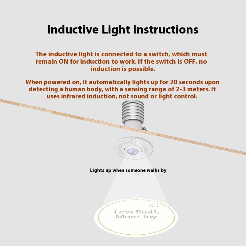 "Less Stuff, More Joy" Projection Light | Live Simply Love Fully for Cozy Minimalist Home Vibes