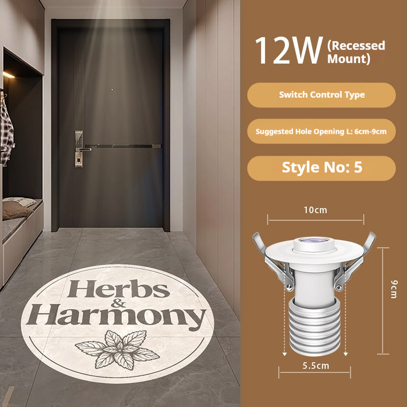 Personalized Entry Door Projection Light | Custom Plant Patterns for Natural Foyer Vibes