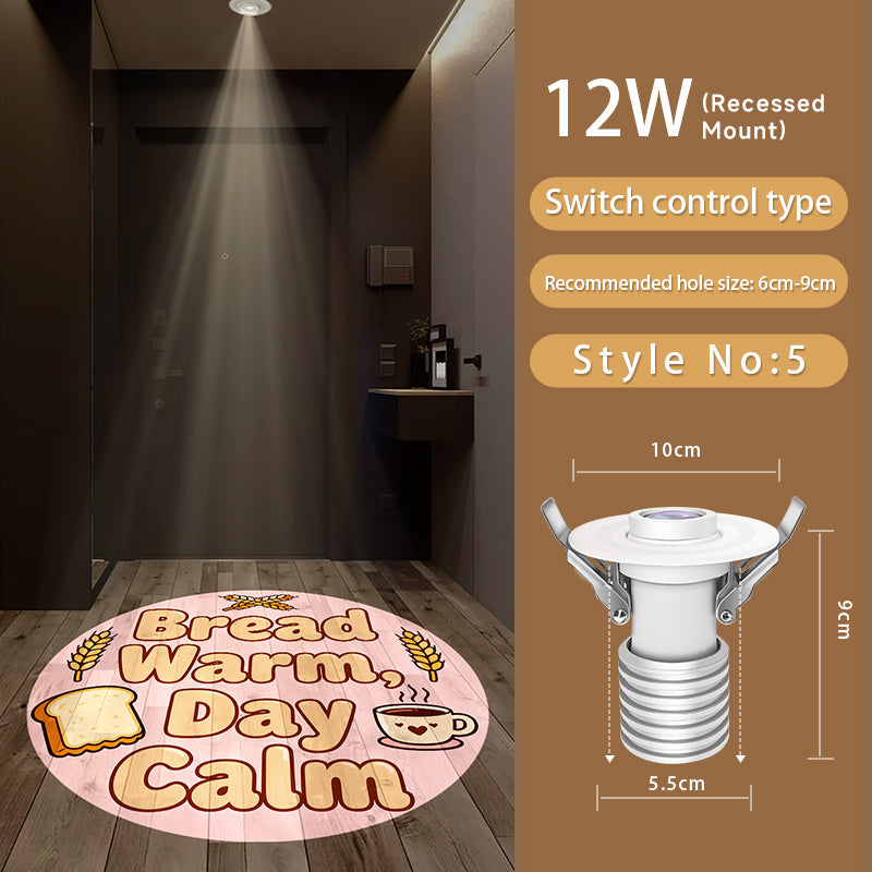 Entryway Ambient Projection Light | "Small Joys" Phrases & Vibes for Cozy Home Entry