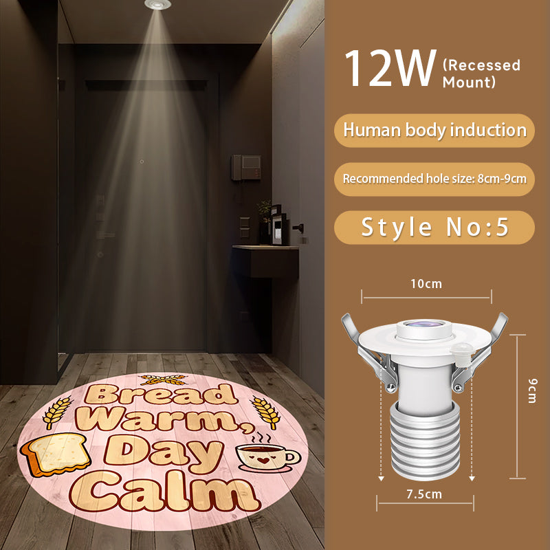 Entryway Ambient Projection Light | "Small Joys" Phrases & Vibes for Cozy Home Entry