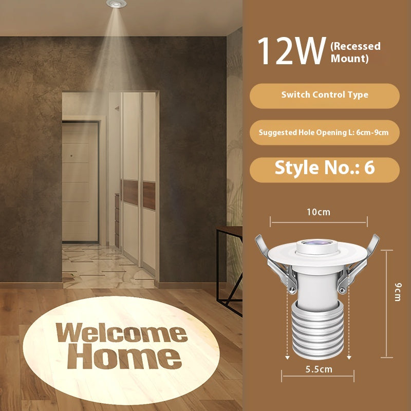 Custom entryway lighting Welcome Home Personalized Family Projection Light