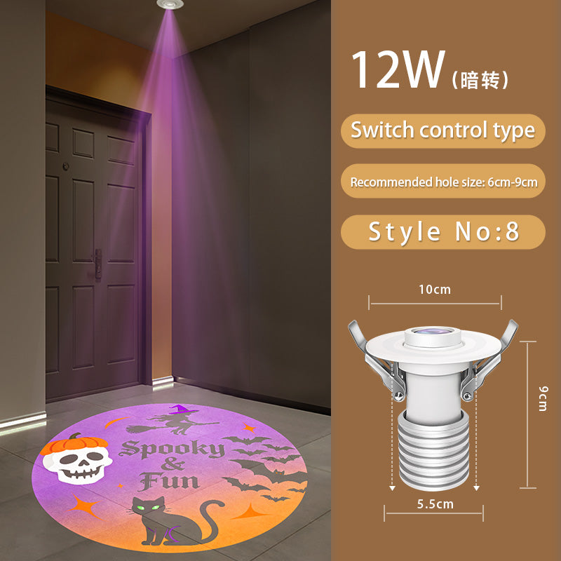Gobo Projector for Halloween: Orange/Black Effects for Indoor Haunts
