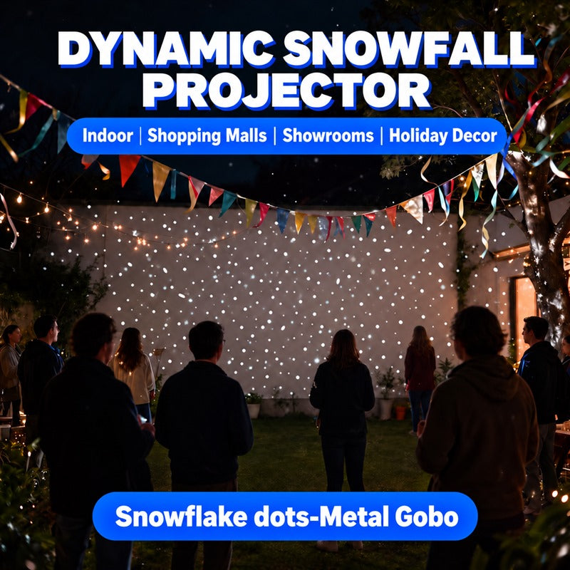 Dynamic Snowflake Projection Light | Indoor/Outdoor Snowfall Effect - Festive Christmas & Garden Winter Ambiance