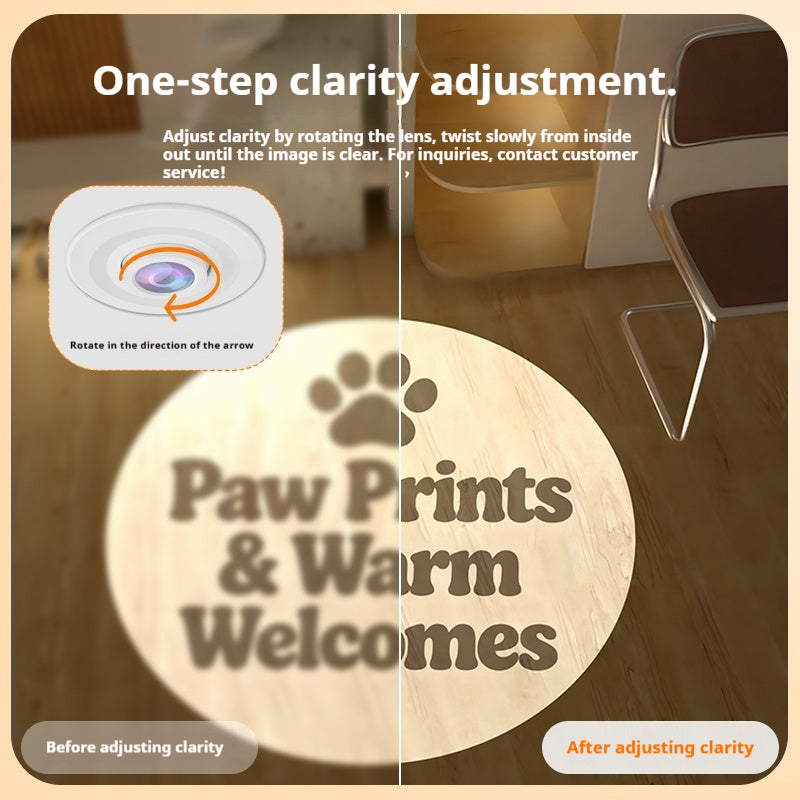 Foyer Custom Lighting Pet-Friendly Home Ambiance Projector:Fur Babies Welcome My Dog’s House Paw Cat Wheel