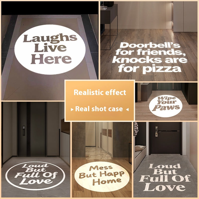 Entry Door Custom Light Fixtures Fun Personalized Projection Light:No Shoes No Shirts No Judgment Wipe Your Paws for Cool Vibes