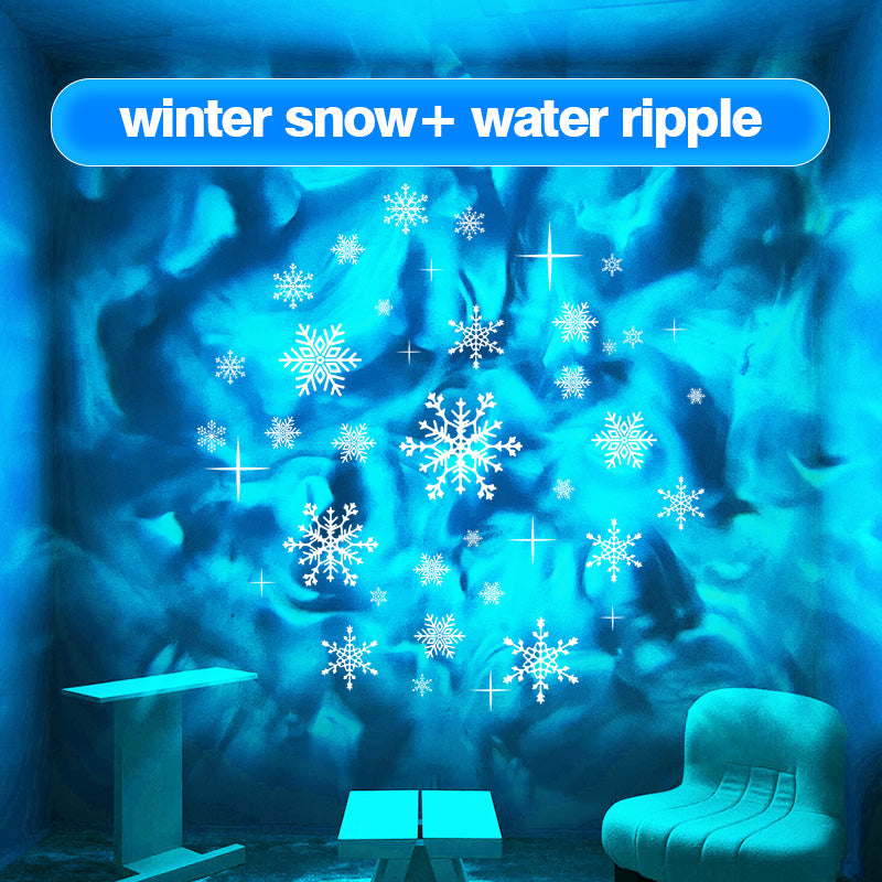 40W Dual-Head Dynamic Projection Lamp | Water Ripple, Koi, Jellyfish & Flower Patterns