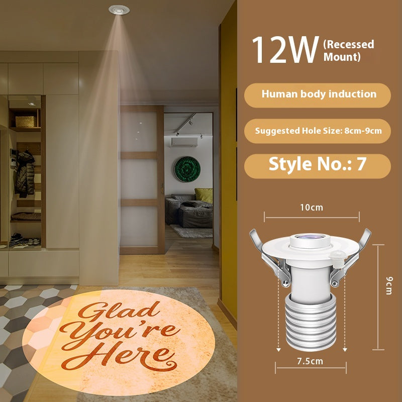 Custom entryway lighting Welcome Home Personalized Family Projection Light