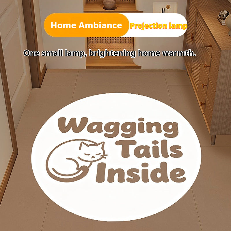 Foyer Custom Lighting Pet-Friendly Home Ambiance Projector:Fur Babies Welcome My Dog’s House Paw Cat Wheel