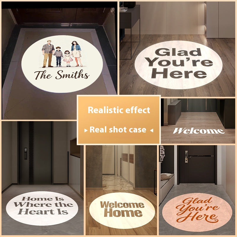 Custom entryway lighting Welcome Home Personalized Family Projection Light