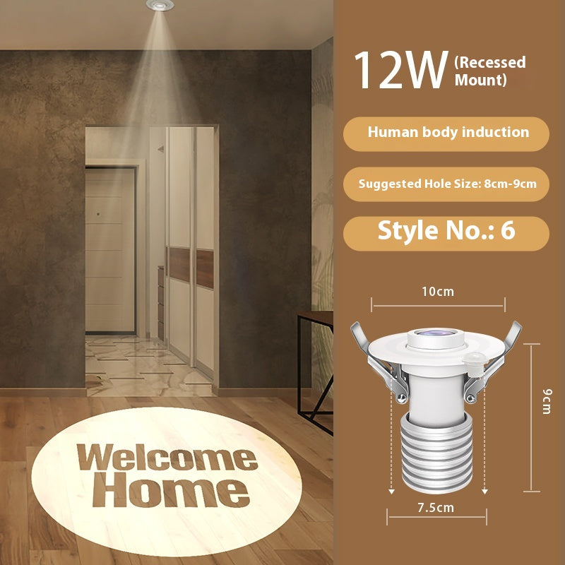 Custom entryway lighting Welcome Home Personalized Family Projection Light